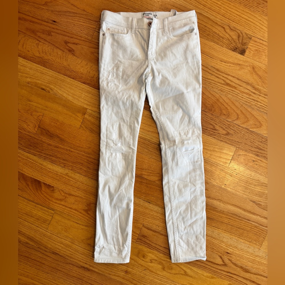 Abercrombie Kids Classic White Skinny Jeans